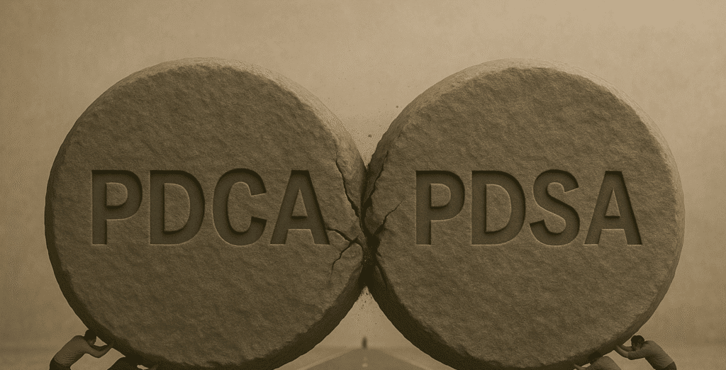 PDCA vs PDSA: Deming’s Wheel, And Why Toyota’s Culture Makes PDCA Work PDCA V PDSA 2048x1043 1 1024x522