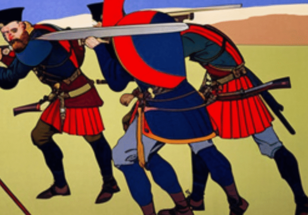 ai image created for saxons fighting
